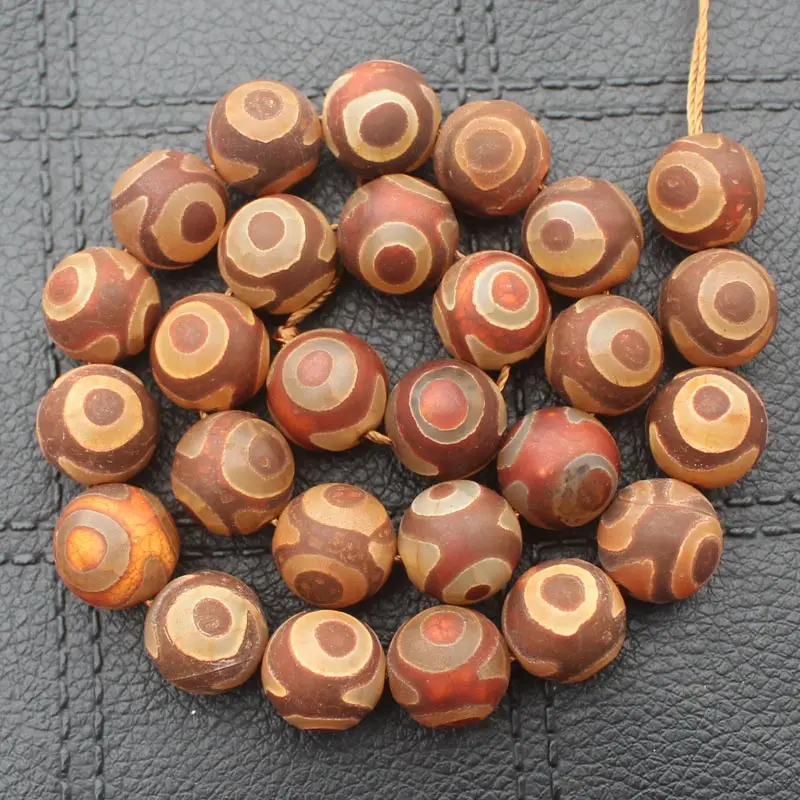 Antique brown (antično Rjava 3eyes Dzi Agate 6-14 mm Krog kroglice pomeni ,Za Nakit, izdelava, lahko mešano trgovini!