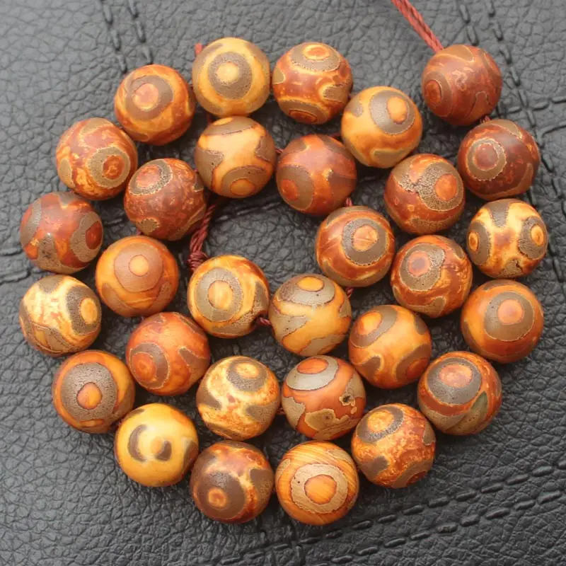 Antique brown (antično Rjava 3eyes Dzi Agate 6-14 mm Krog kroglice pomeni ,Za Nakit, izdelava, lahko mešano trgovini!