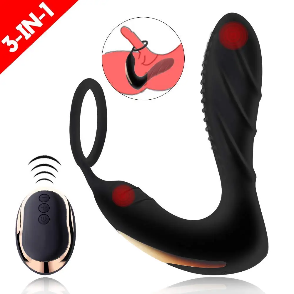APHRODISIA Brezžični Daljinski Moški Prostate Massager Silikonski Analni Butt Plug Vibrator Z Cockring 10 Hitrost Spolnih Igrač za Moške