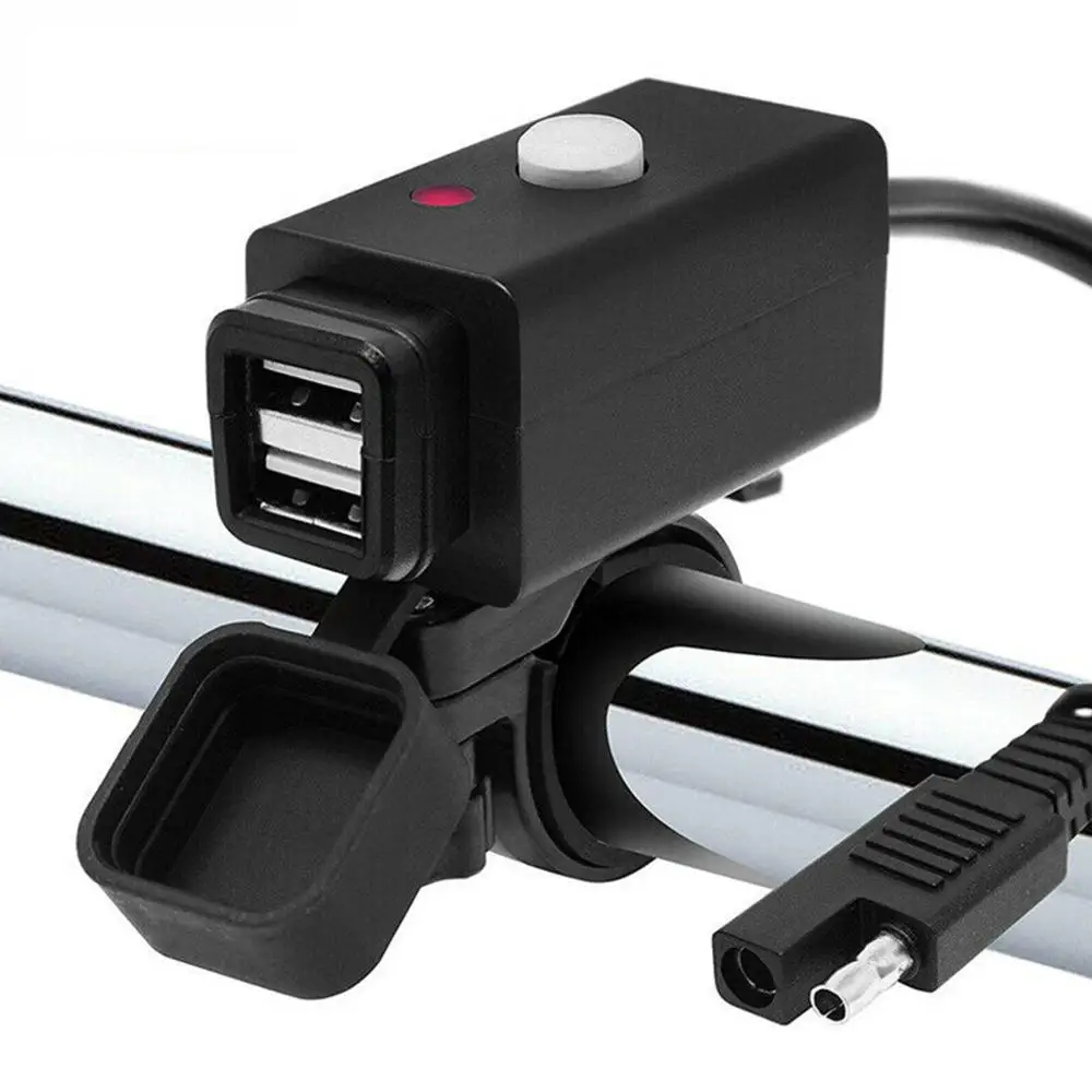 Areyourshop Univerzalno SAE za Dvojna Vrata USB Adapter za Polnilnik Za GPS, Mobilni Telefon, Nepremočljiva, za Yamaha, ATV UTV Deli za motorno kolo