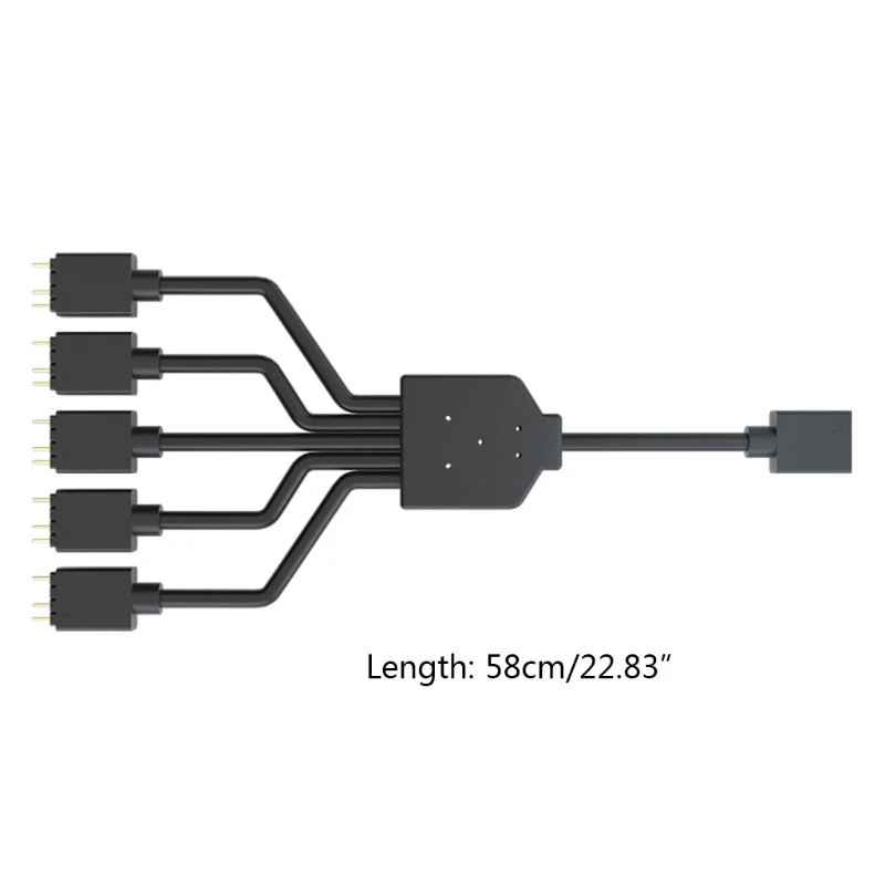 ARGB 1 do 5 3PIN 5V Prilagodljiv Fan RGB Kabel Računalnika Primeru Priključek MSI
