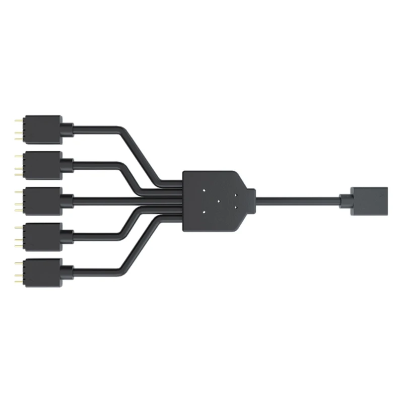ARGB 1 do 5 3PIN 5V Prilagodljiv Fan RGB Kabel Računalnika Primeru Priključek MSI