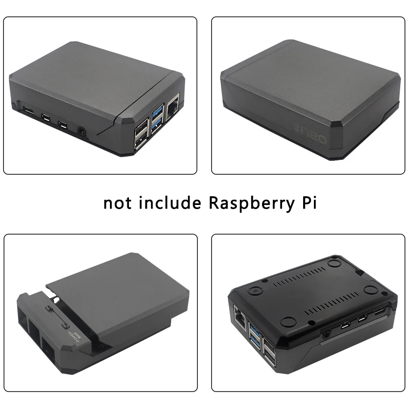 Argon NEO Raspberry Pi 4 Ohišje Aluminij Metal Lupini Drsna Magnetni Pokrov Pasivno Hlajenje Silicij hladilnega telesa za RPi Model 4B