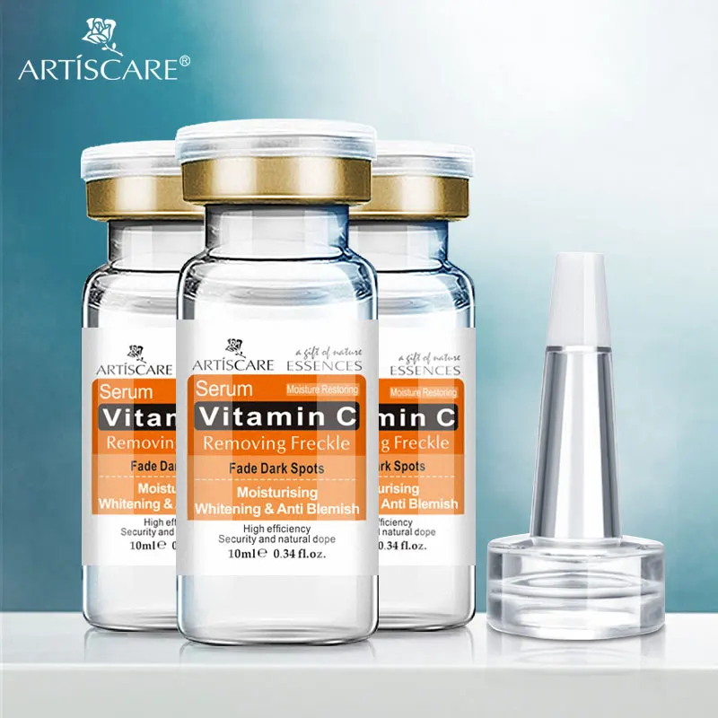 ARTISCARE Vitamin C Serum za Nego Obraza, Anti Acne Scar Removal Vložki Freckle VC Bistvo Hialuronska Kislina Zob Obraza Smetana