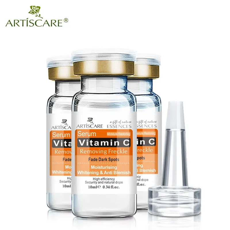 ARTISCARE Vitamin C Serum za Nego Obraza, Anti Acne Scar Removal Vložki Freckle VC Bistvo Hialuronska Kislina Zob Obraza Smetana