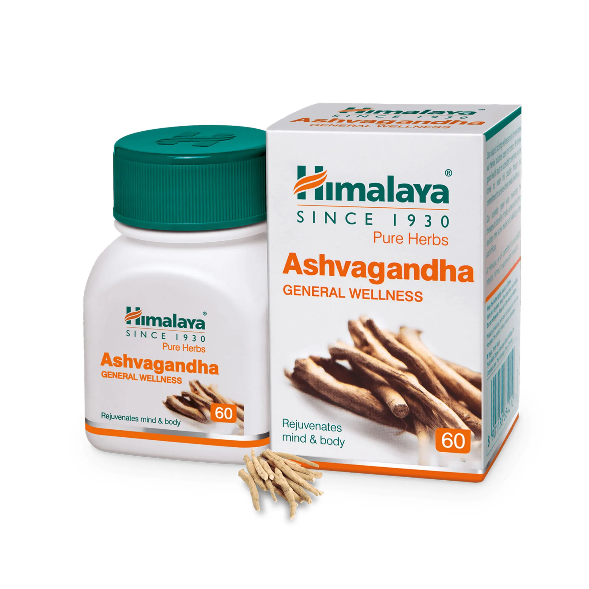 Ashwagandha izboljšuje m poplavne, zmanjšuje anx iety, in povečuje raven energije z veget arian 60 kos* 2bottle