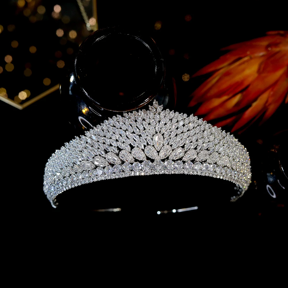 ASNORA Luksuzni Tiaras kristalno poročne pokrivala , poročne krono, poroka glavo, kraljica krono, poročni dodatki za lase A00875