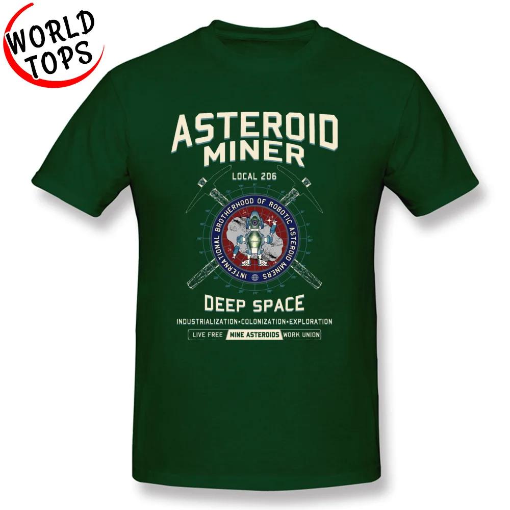 Asteroid Rudarstvo globoko Vesolje SpaceX Mars Apollo T Shirt Zrakoplova Rusija Stranka Top majice Visoke Kakovosti Ulica Tee Majica Za Moške