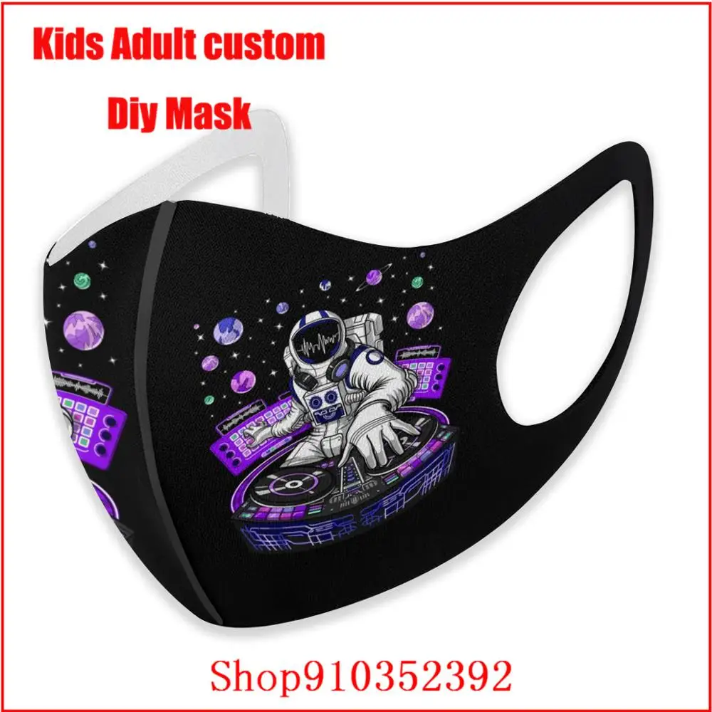 Astronavt Glasbe DJ masko tissus lavable maskara reutilizable con filtro masko pm2.5 smešno pattem tiskanja grimace duha
