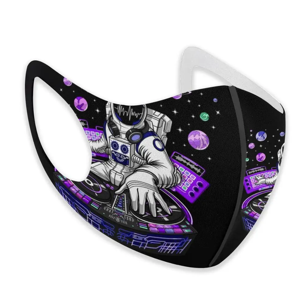 Astronavt Glasbe DJ masko tissus lavable maskara reutilizable con filtro masko pm2.5 smešno pattem tiskanja grimace duha