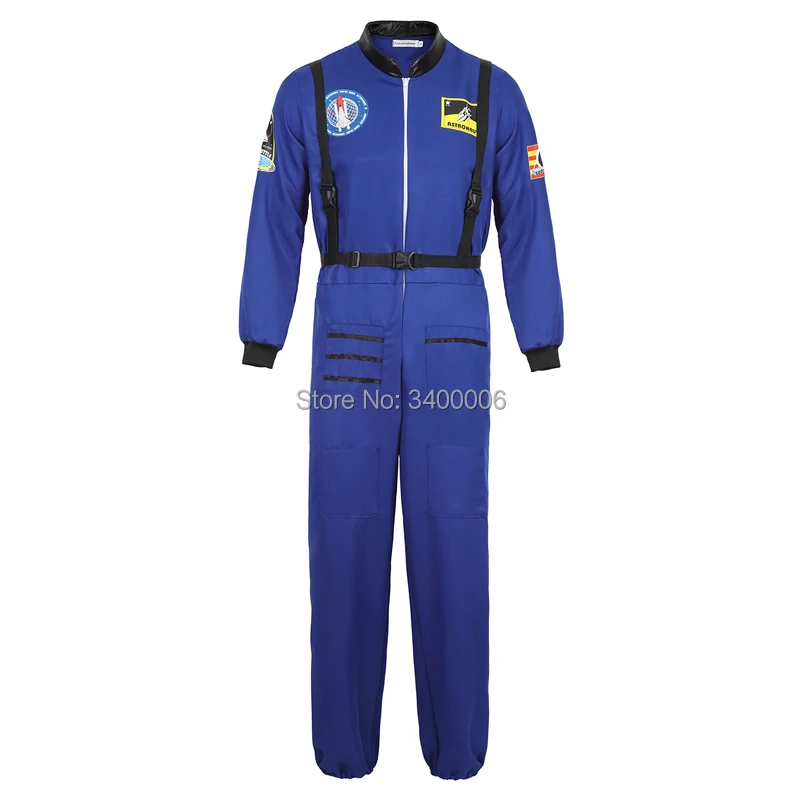 Astronavt jumpsuit bo ustrezala astronavt kostum za odrasle let obleko za noč čarovnic cosplay enodelni kombinezon moški ženske modra, bela, oranžna