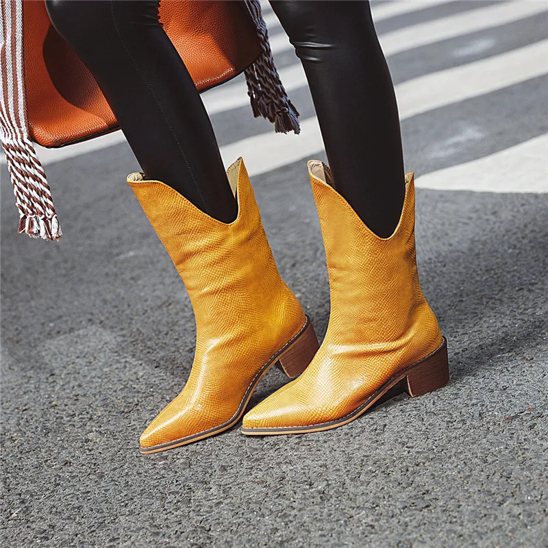 ASUMER 2020 velike velikosti 47 jeseni, pozimi kavboj zahodni čevlji ženska nizkih petah priložnostne čevlji konicami prstov jedrnato gleženj škornji ženske