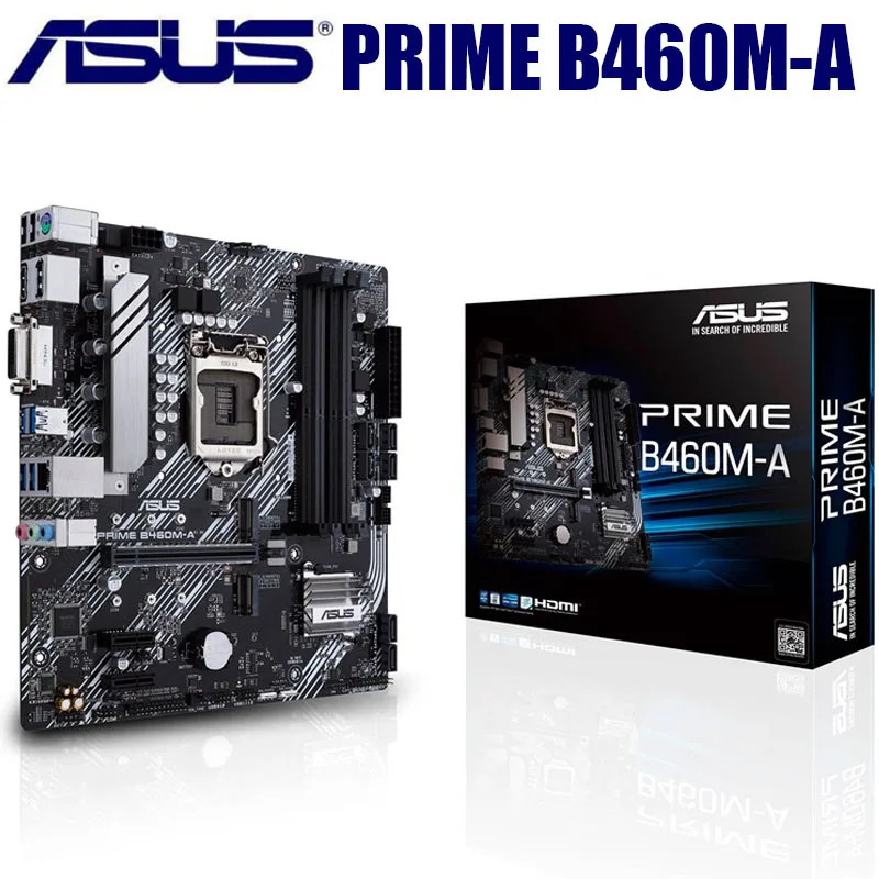 ASUS PRIME B460M-A matične plošče LGA 1200 10. Generacija Core Pentium Celeron DDR4 128GB PCI-E 3.0 M. 2 Desktop PC Micro ATX Nova
