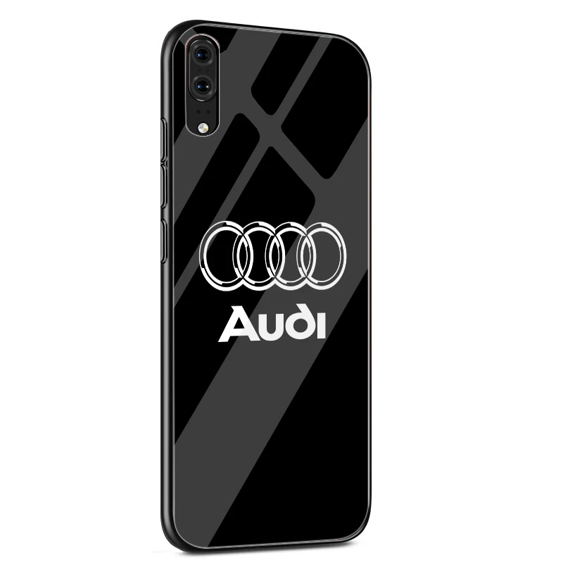 Audi Avto Luksuz Telefon Primeru Kaljeno Steklo Za Samsung Galaxy A60 A70 A51 A71 A81 A10 A20 A30 A40 A50 Pokrov