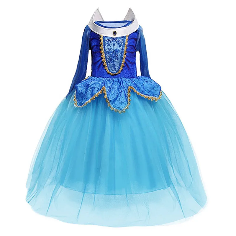 Aurora Dekle Obleko Trnuljčica Pustni Kostum Za Dekleta Princesa Rose Cosplay Kostume Otrok Halloween Rojstni Frocks