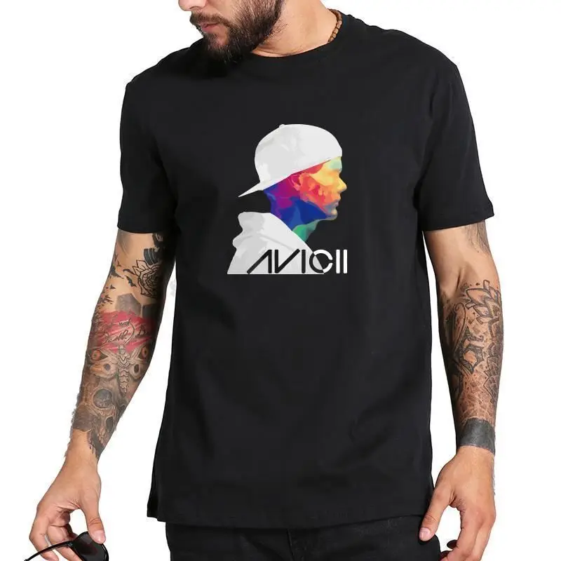 AVICII je Natisnjena Mens T Shirt - Grafični House Glasba, Ples, EDM DJ Elektro Festival