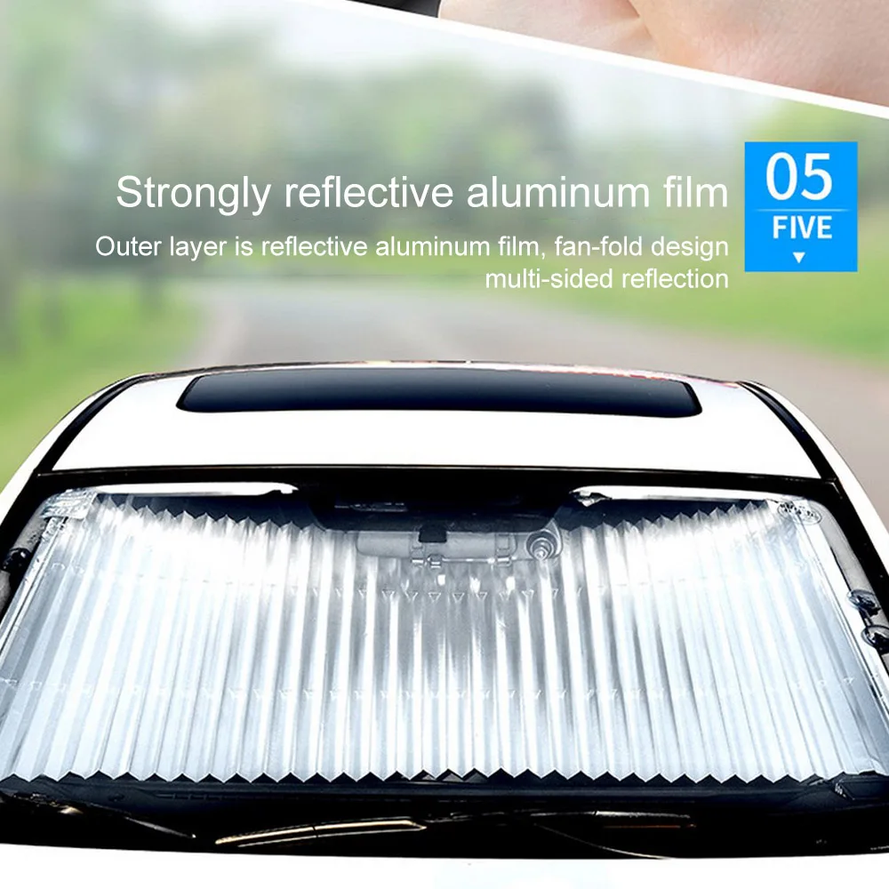 Avto Aluminija Film sončnega Mobilne Teleskopsko Toplotna Izolacija Reflektivni Vizijo, Da se Prepreči naraščanje Temperature 46 65 70 80 mm