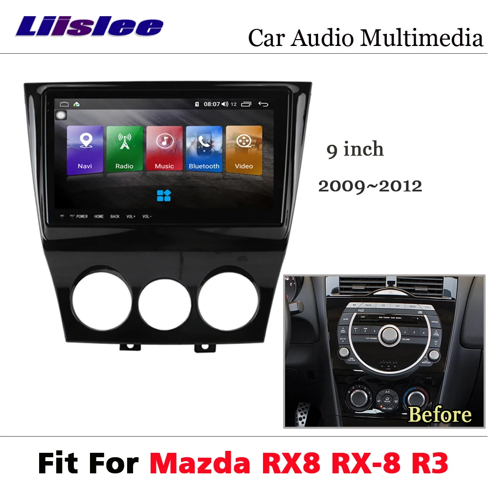 Avto AutoRadio Multimedijski Predvajalnik Za Mazda RX8 RX 8 R3 2002~2012 Android Radio Audio BT, Zaslon na Dotik, GPS Navi Navigacijski Sistem