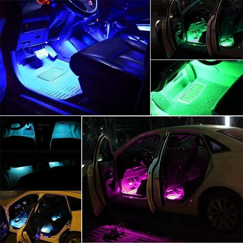 Avto Dekorativne Svetilke LED Trak Svetlobe v Notranje Vzdušje, svetilne Trakove, Luči Za Peugeot 206 407 508 207 307 5008 307 107 Pribor