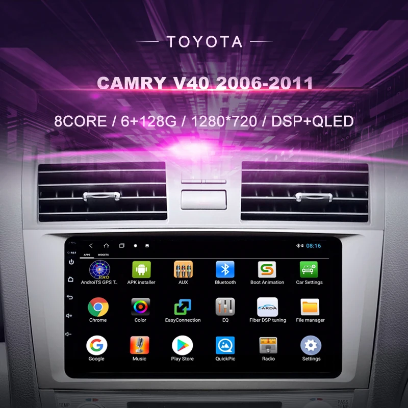 Avto DVD Za Toyota Camry V40 ( 2006-2011)Avto Radio Večpredstavnostna Video Predvajalnik Navigacija GPS Android9 Double Din