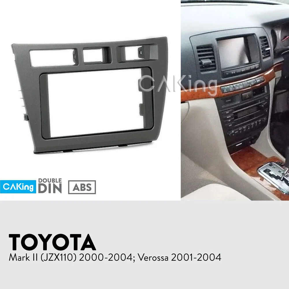 Avto Fascijo Radio Plošča za Toyota Mark II (JZX110) 2000-2004, Verossa 2001-2004 Dash Kit Facia Plošče Plošče Napajalnik Konzole