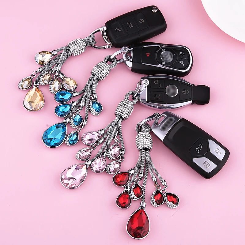 Avto Keychain Ključnih Verige Avtomobilske ključe obesek za ključe, Kovina Moda Kristalno verige Za BMW Benz AMG Jeep Audi Buick Ford, Nissan Mazda Kia