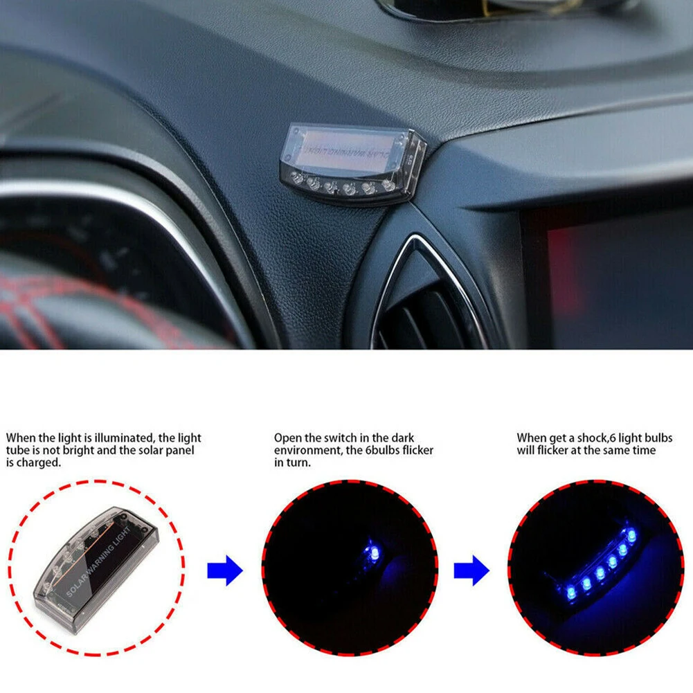 Avto LED Ponaredek Opozorila Preizkusni opozorilna Lučka Sončne Energije Simulirani Varnost Proti Kraji Utripajoča Svetloba
