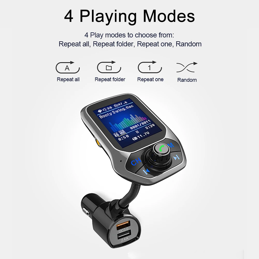 Avto MP3 Player, FM Modulator Avto Mp3 Predvajalnik Avdio Avto Polnilec SD Glasbe LED Zaslon za Prostoročno Klicanje USB Auto Dodatki