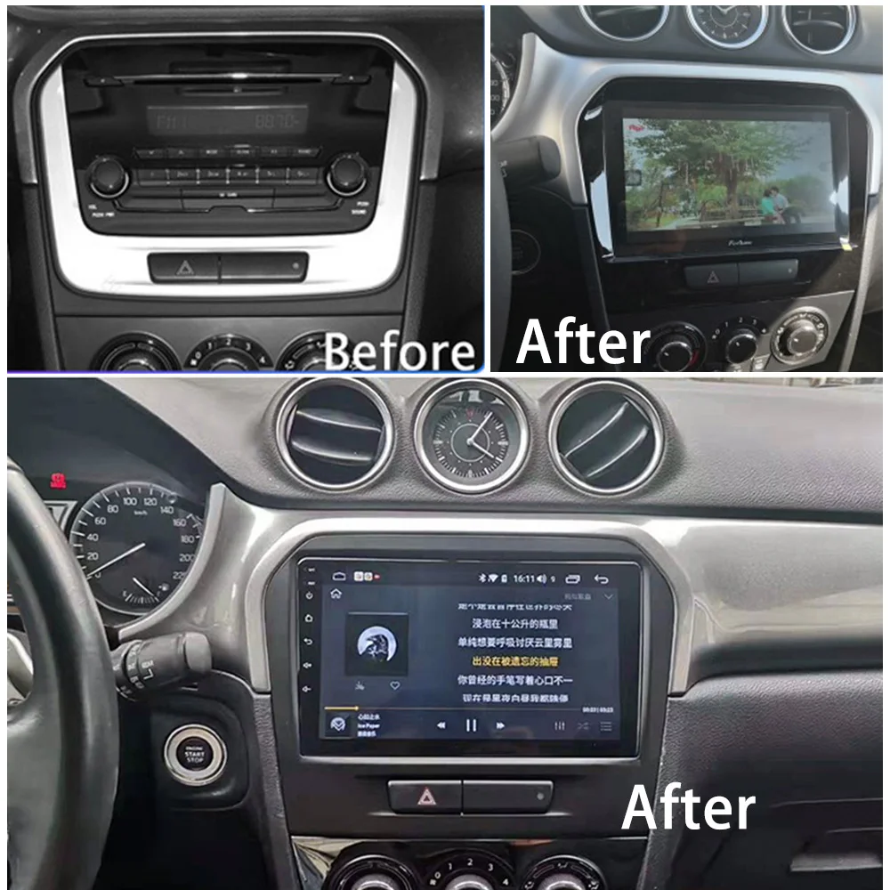 Avto Multimedijski Predvajalnik, Stereo GPS DVD, Radio-Navigacijski sistem Android Zaslon za Suzuki Vitara LY Suzuki 2016 2017 2018 2019 2020