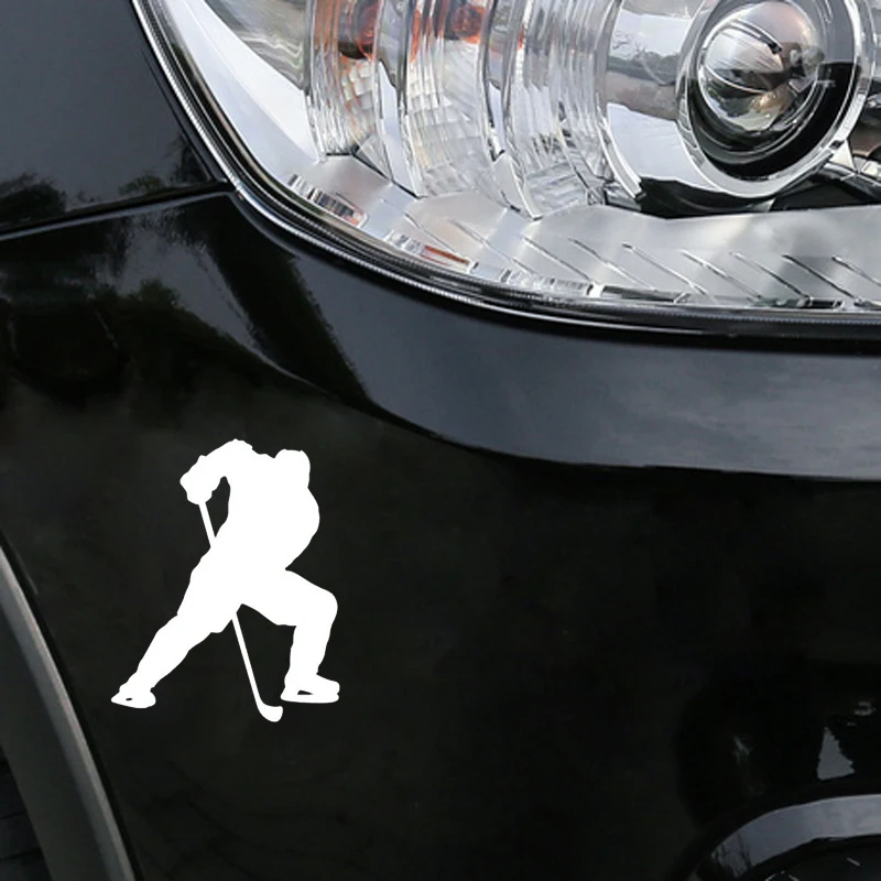 Avto Nalepke Hokej na Ledu Ustvarjalni Modni PVC Car Dekoracija dodatna Oprema Nalepke Nepremočljiva zaščito pred soncem, Črna/bela,10 cm*8 cm