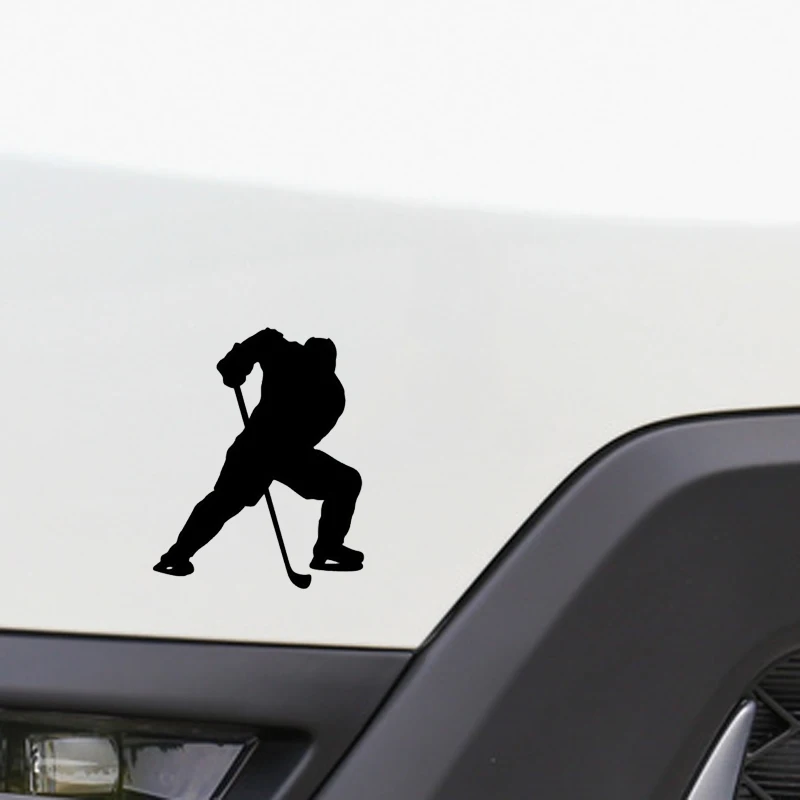 Avto Nalepke Hokej na Ledu Ustvarjalni Modni PVC Car Dekoracija dodatna Oprema Nalepke Nepremočljiva zaščito pred soncem, Črna/bela,10 cm*8 cm