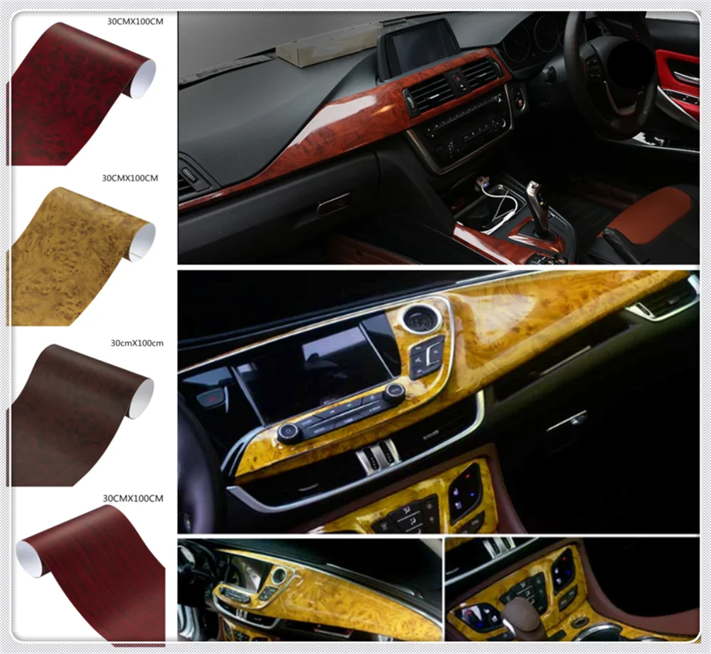 Avto notranje zadeve film zrna lesa papir, barva svetlo površino konzola za Kia Sportage Sorento Sedona Nadaljuje Optima K900