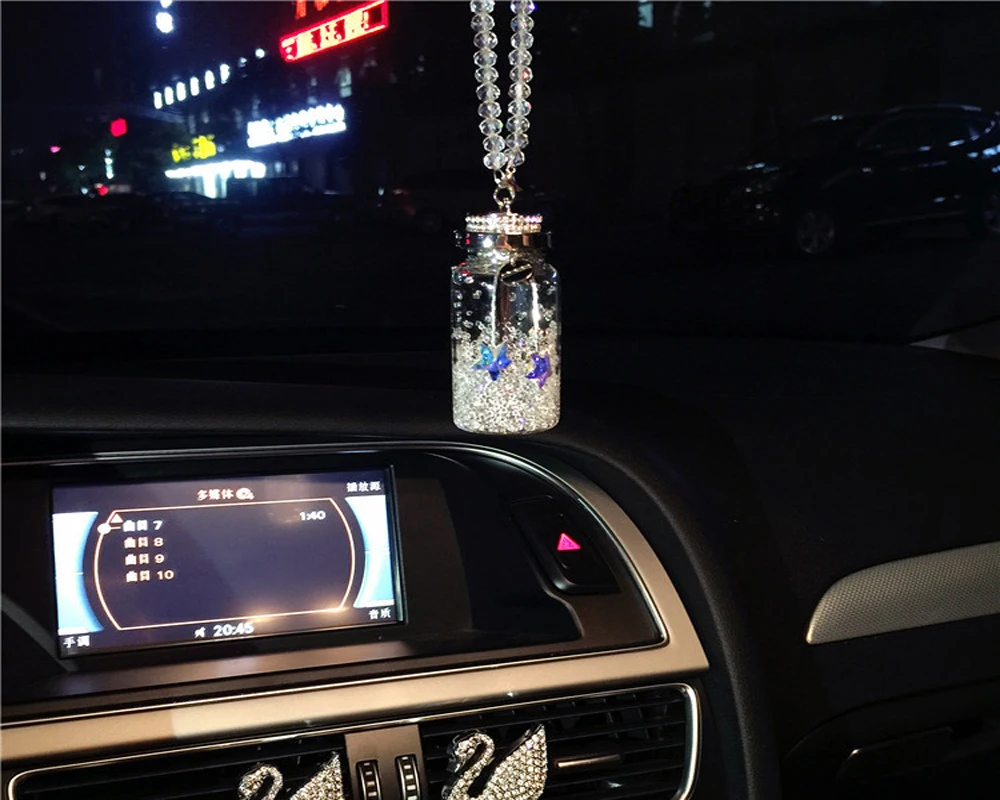 Avto Obesek Ustvarjalne Crystal, Ki Želijo Steklenico Rearview Mirror Visi Auto Notranje Opreme Vzmetenje Okrasni Dodatki