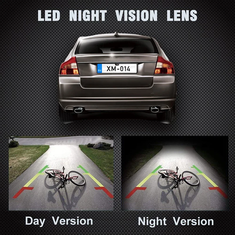 Avto Pogled od Zadaj Kamero EU Evropski Okvir za registrske Tablice širokokotni Night Vision Povratne Varnostne Kamere 4 LED-Lučka 6M Video Kabel