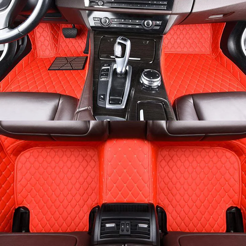 Avto predpražnike Za Ford Mustang 2011 2012 2013 Auto Notranjosti Usnje Stopala Mat Boot Linijskih Auto Dodatki Avto-styling