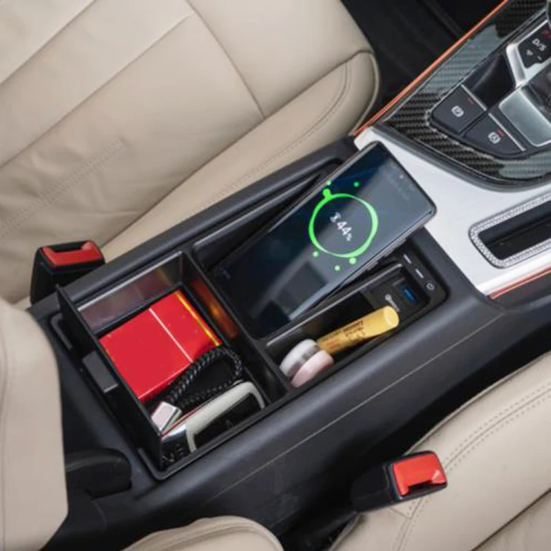 Avto QI brezžični polnilnik 15w hitro polnjenje telefona polnilnik za Audi A4 B9 A5 S4 S5 RS4 RS5 avto armrest polje polnjenje nosilec za telefon