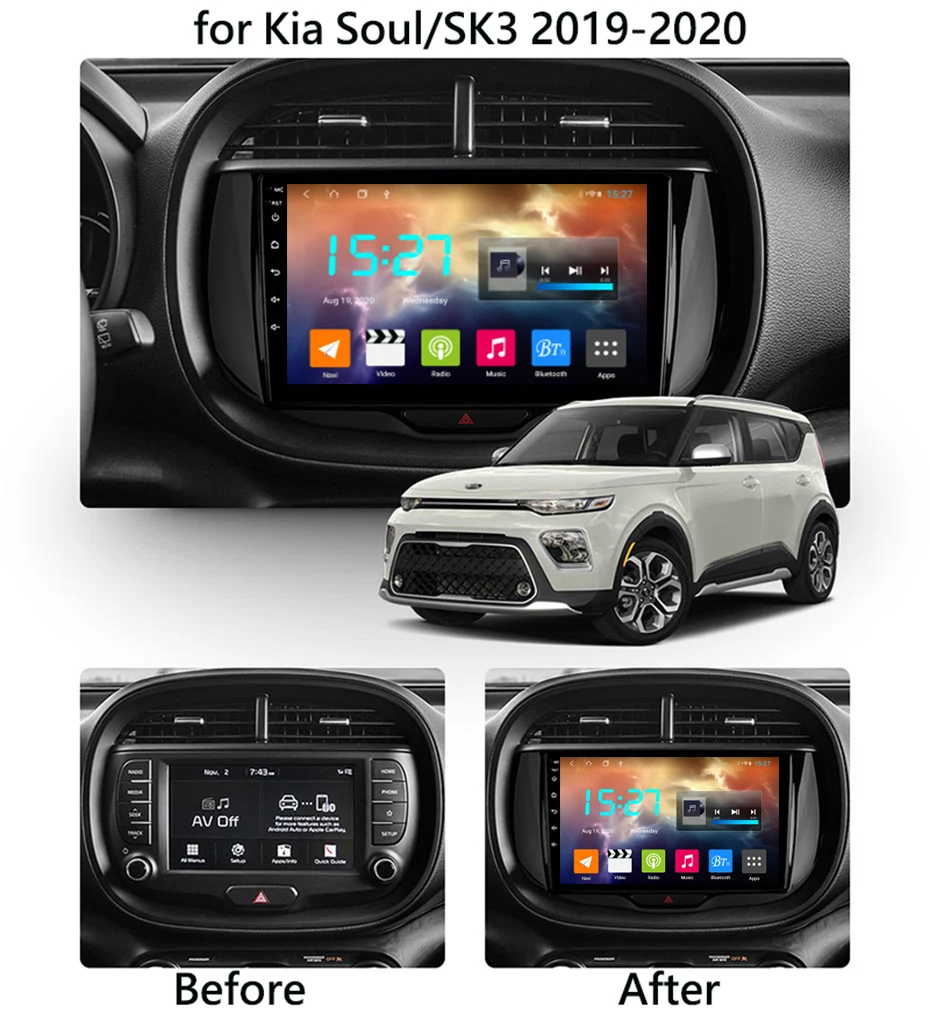 Avto radio za Kia Soul SK3 2019 2020 DVD multimedijski predvajalnik, GPS navigator avto avdio coche stereo atoto automagnitol vozila CSD