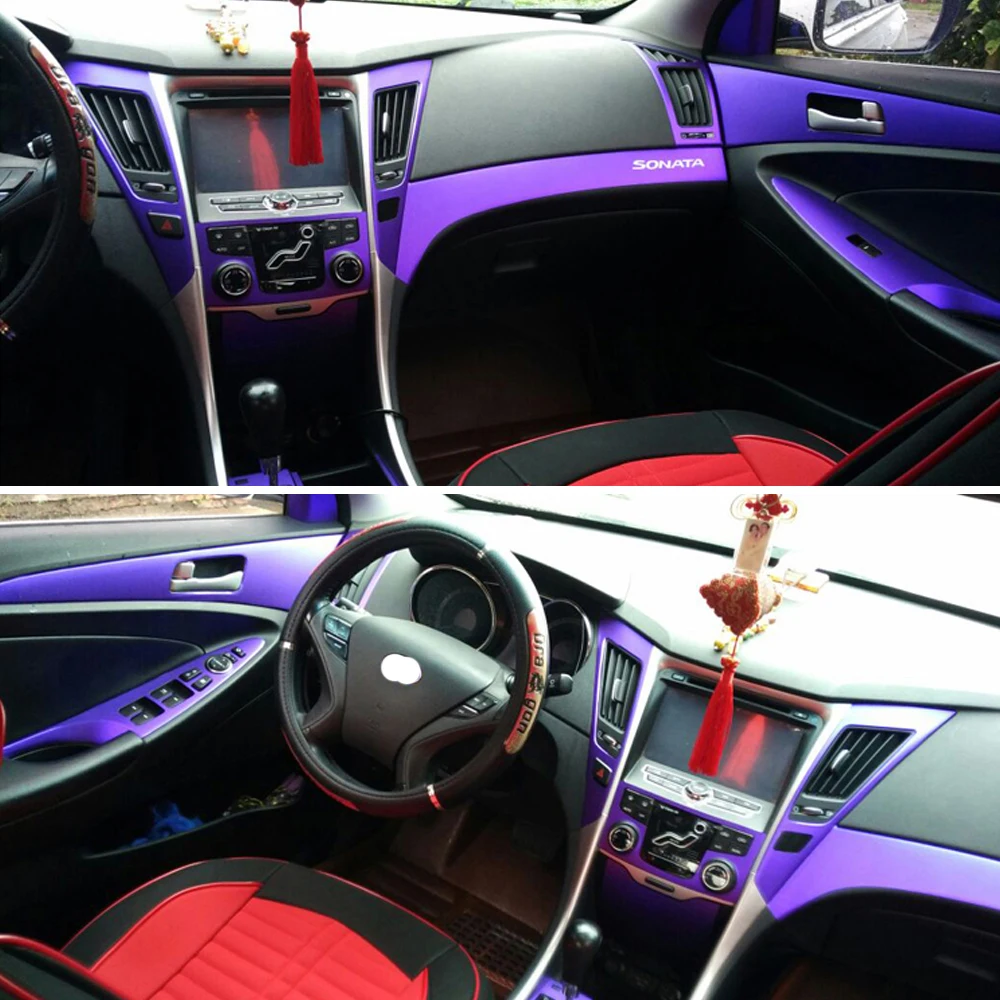 Avto-Styling 3D/5D Ogljikovih Vlaken Avto Notranjosti sredinski Konzoli, Sprememba Barve Oblikovanje Nalepke, Nalepke Za Hyundai sonata 8 2011-
