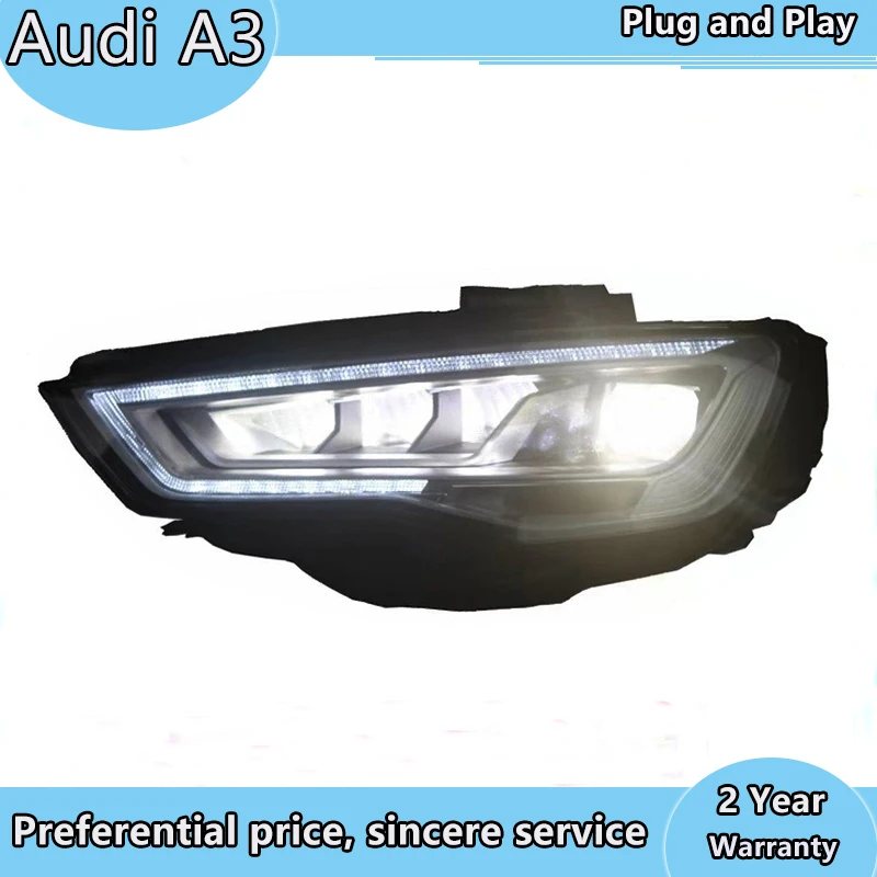 Avto Styling Glave luči za Audi A3 Žarometi-2016 S3 VSE LED Smerniki DRL Dodatki