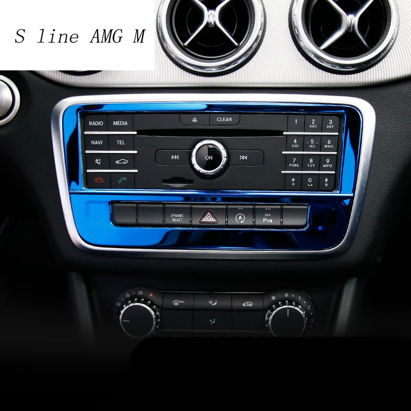 Avto styling iz nerjavečega jekla Nadzor klimatska naprava CD plošči dekorativni pokrov trim za Mercedes Benz GLA X156 CLA C117 Razred