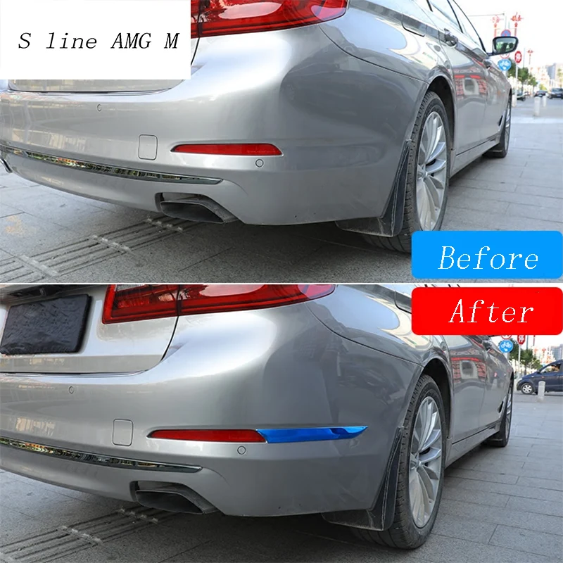 Avto styling na hrbtni Strani Zrcalno telo luči za Meglo iz nerjavečega jekla dekoracijo Nalepke Kritje Trim Za BMW G30 G38 2018 Auto Dodatki