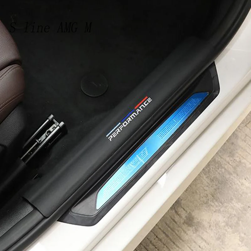 Avto Styling Notranja vrata, okenske police izvažajo plošče stražar prag ploščo usnje dobrodošli pedal nalepke Za BMW Serije 3 gt F30 F34 F35