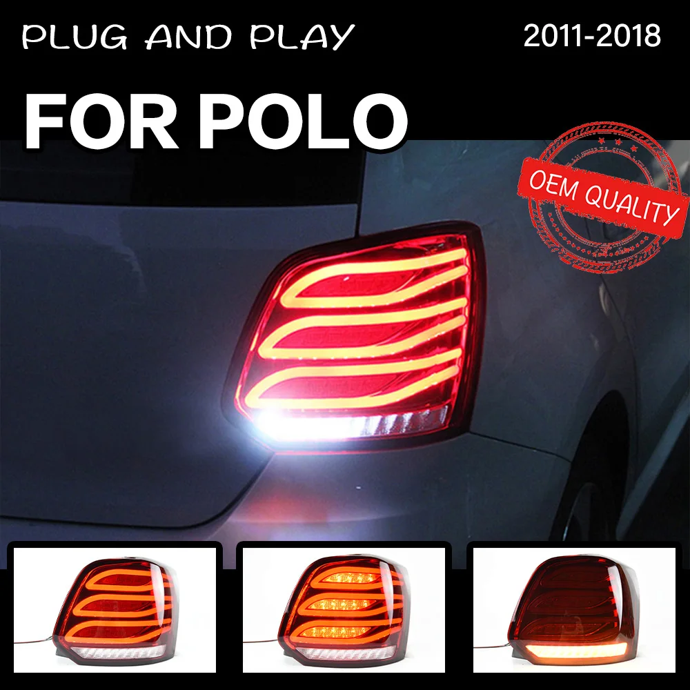 Avto Styling rep luč za Volkswagen VW POLO 2011 2012-2018 zadnje luči zadaj lučka LED Signal za vzvratno parkiranje luči