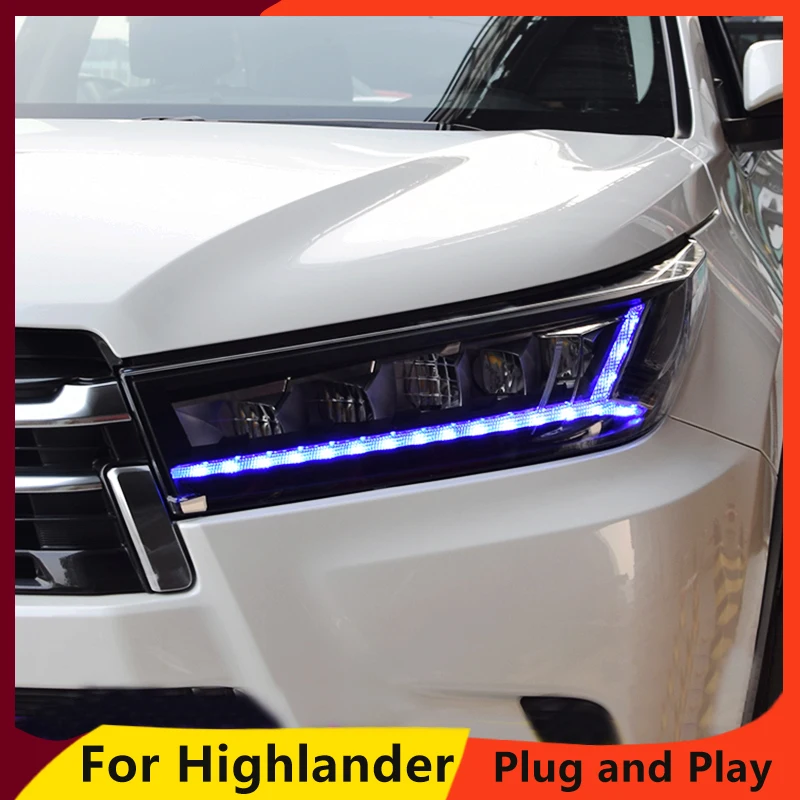 Avto Styling za Toyota Highlander Žarometi 2018 Nove Kluger DRL nizko žarka High Beam LED Dinamični vključite opozorilne