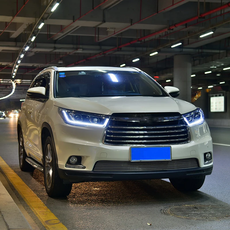 Avto za Smerniki Zbora za Toyota Highlander 2016 2017 LED vključite opozorilne LED dnevnih luči dotik modra
