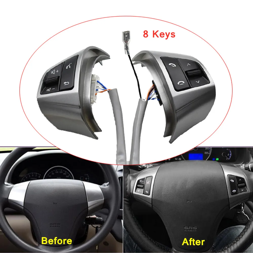 Avtomobilska dodatna Oprema 8Keys Bluetooth Klic Pesem Obsega Spremenjen Večnamenski Volan Stikalo Za Hyundai Elantra 2008-