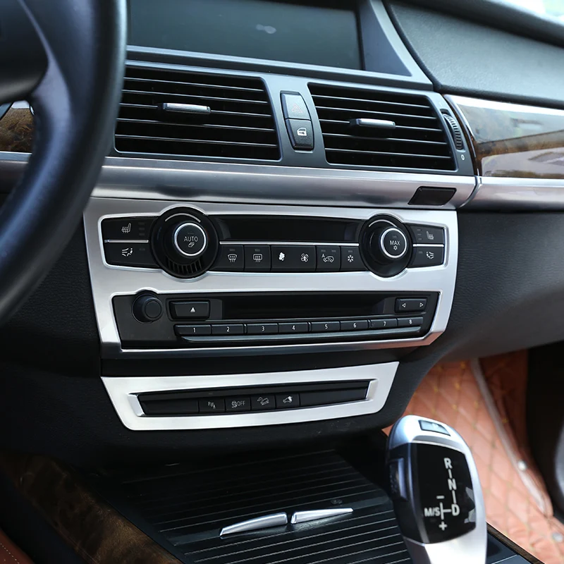 Avtomobilska dodatna Oprema ABS Mat Srebrna Car Interior Decoration Trakovi Okvir Pokrova Trim Nalepke Za BMW X5 X6 E70 E71 2008-2013