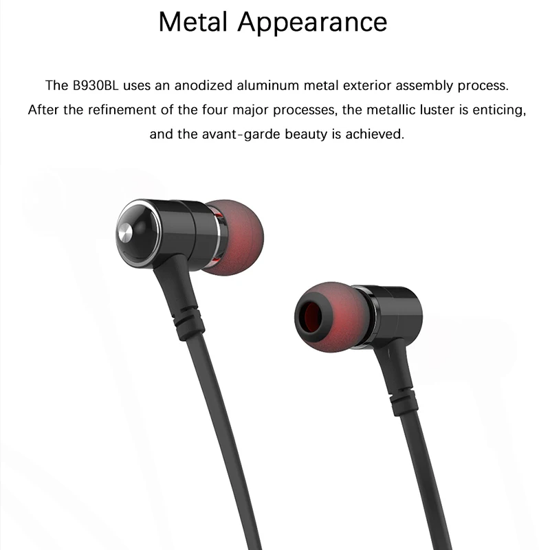 AWEI B930BL Magnetni Bluetooth Slušalke Šport Brezžične Stereo Slušalke z mikrofonom Bass Glasbe Bluetooth Slušalke za telefon