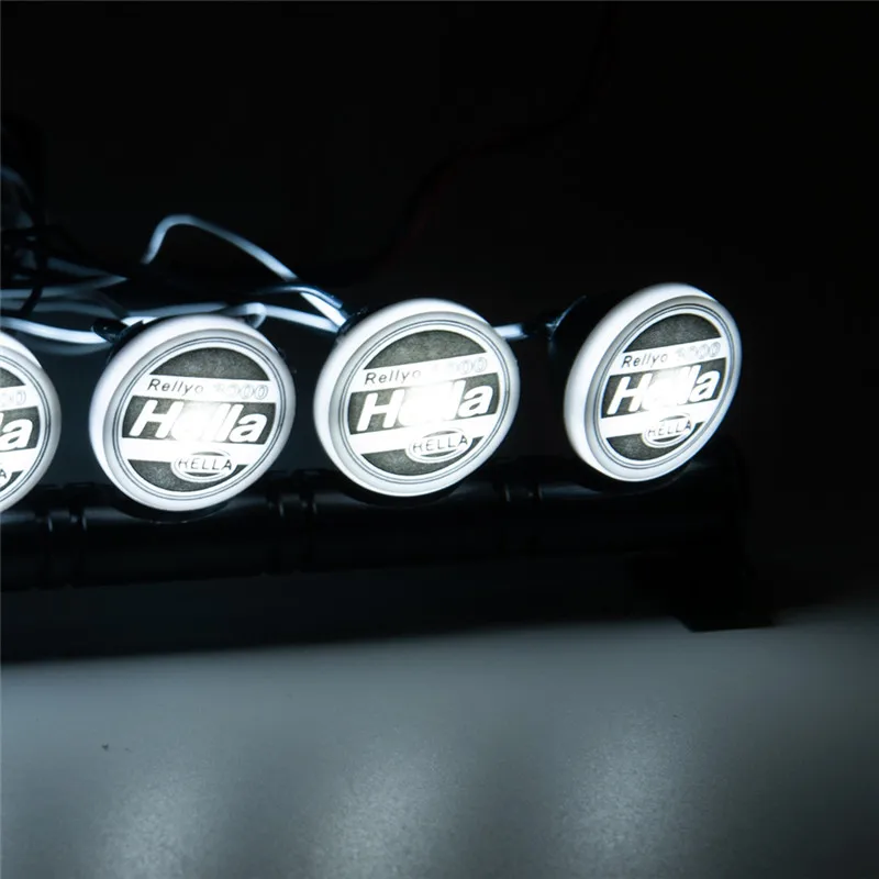 AXSPEED Kovinske Strešne Luči 6 Kos LED Spot Osvetlitev z Hella za TRX-4 Aksialni SCX10 1:10 RC Gosenicah Avto Tovornjak