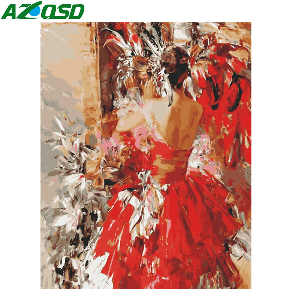 AZQSD 40x50cm DIY Barve Z Številk Za Odrasle, Portret, Olje, Barvanje Z Številkami Platno Slikarstvo Kompleti za Dekoracijo Doma